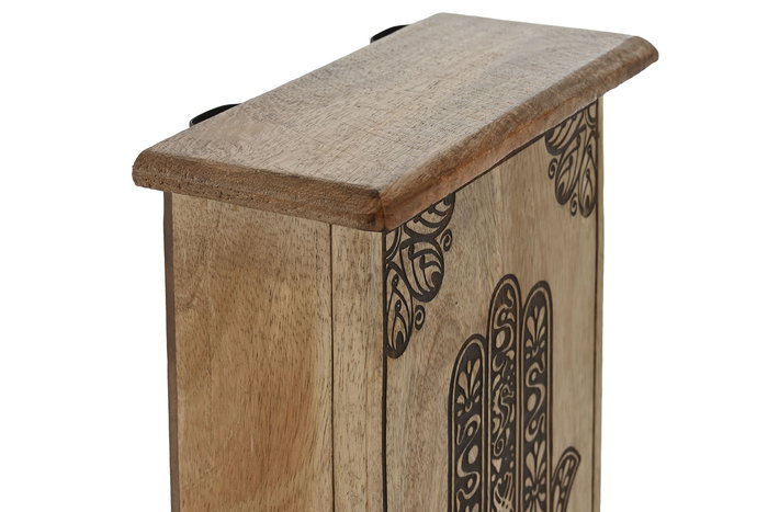 DKD Home Decor Hamsa 24 Guardallaves Natural 7.5 x 28 x 18 cm