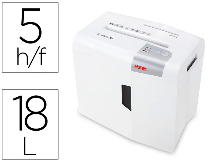 HSM Shredstar X5 Destructora de documentos en partículas P-4