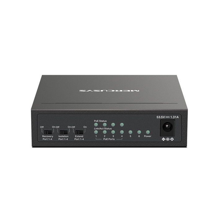 Mercusys MS106GP Switch Gigabit de 6 puertos con 4 puertos PoE+