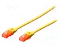 Digitus Cable de red Cat6 U/UTP Amarillo 0,25 m DK-1617-0025/Y