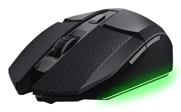 Trust GXT 122 Felox+ 25748 - Ratón Gaming Inalámbrico RF y Bluetooth para Mano Derecha, Óptico 10000 DPI, 7 Botones, RGB, Negro, Recargable