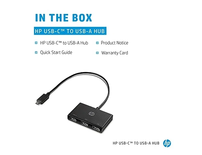 HP Hub USB-C a USB-A con 3 Puertos HP Hub USB-C a USB-A con 3 Puertos
