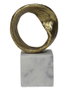 DKD Home Decor Decoración de Aluminio y Mármol Círculo Dorado