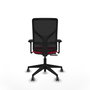 PIQUERAS Y CRESPO Silla de oficina Motilla con mecanismo Sincro/Traslack, Rojo/Negro