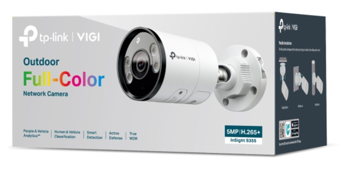 TP-Link VIGI InSight S355 Cámara de red tipo bala 5 MP 6 mm Blanco TP-Link VIGI InSight S355 Cámara de red tipo bala 5 MP 6 mm Blanco