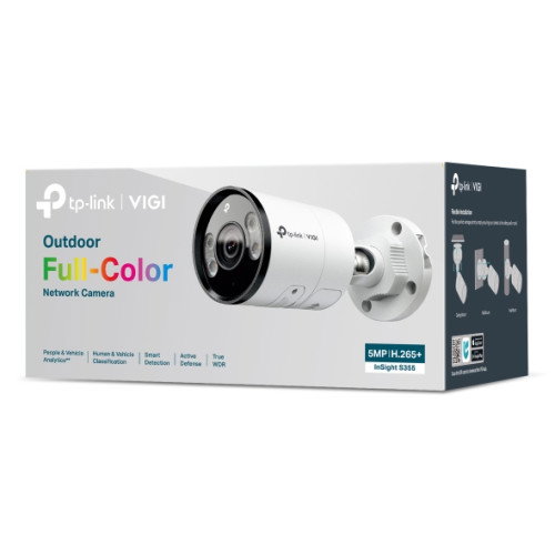 TP-LINK Cámara IP Bullet Exterior VIGI INSIGHT S355(6MM) 5MP Full-Color para Videovigilancia