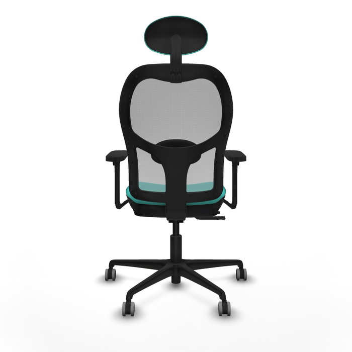 PIQUERAS Y CRESPO Silla de oficina Jorquera con mecanismo Sincro/Traslack Turquesa y Gris