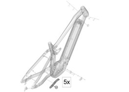 Haibike Juego de 5 protectores de vaina para bicicletas 2026
