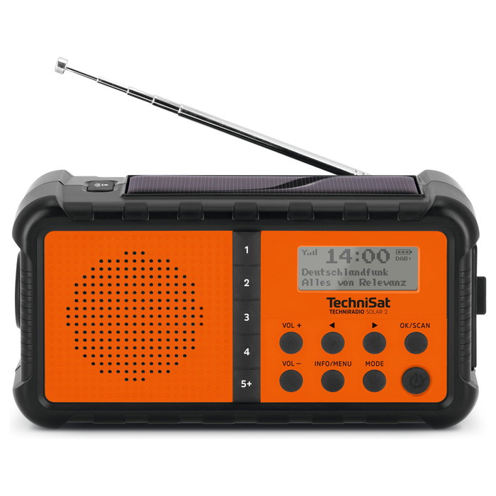 TechniSat Techniradio Solar 2 Radio portátil DAB+ FM Negro/Naranja