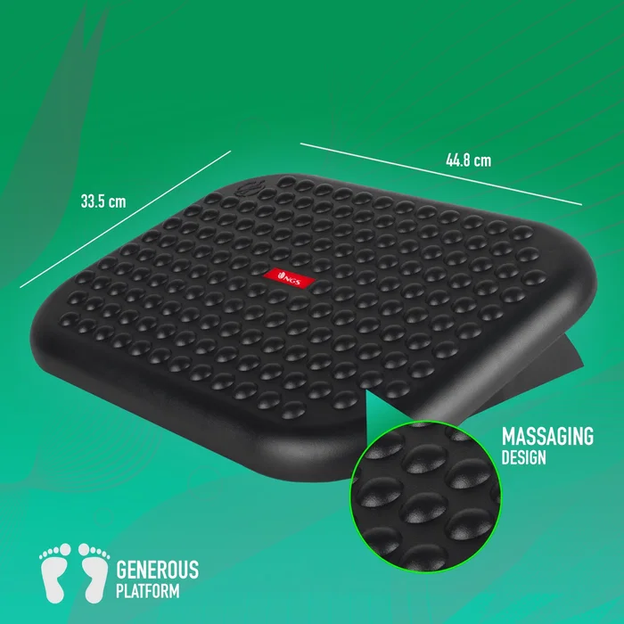 NGS Footnest Reposapiés Ergonómico Ajustable Negro