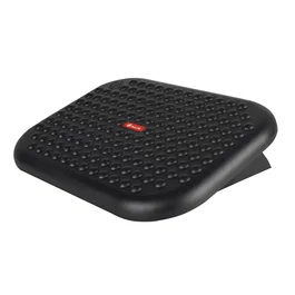 NGS Footnest 448 x 335mm - Reposapiés Ergonómico Ajustable e Inclinable (0-15°) para Oficina, Base Antideslizante, Superficie de Masaje, Color Negro