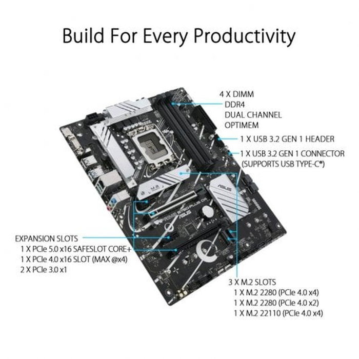 Asus Prime B760-PLUS D4 DDR4 ATX LGA 1700