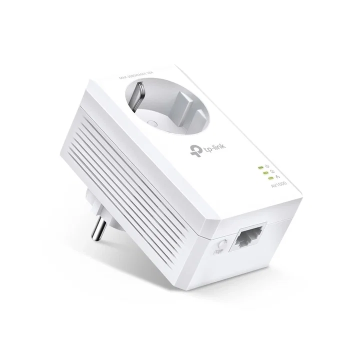 TP-Link TL-PA7017P Adaptador Powerline Gigabit con Enchufe Integrado, Blanco