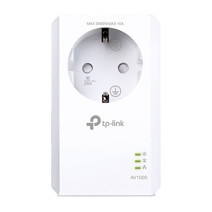 TP-Link TL-PA7017P Adaptador Powerline Gigabit con Enchufe Integrado, Blanco