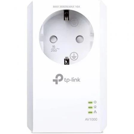 TP-Link TL-PA7017P Kit de Adaptadores Powerline AV1000 Gigabit con Toma de Corriente Passthrough