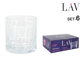 LAV Set 6 Vasos "Wave" 330 cc (4 Cajas)