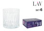 LAV Set 6 Vasos "Wave" 330 cc (4 Cajas)