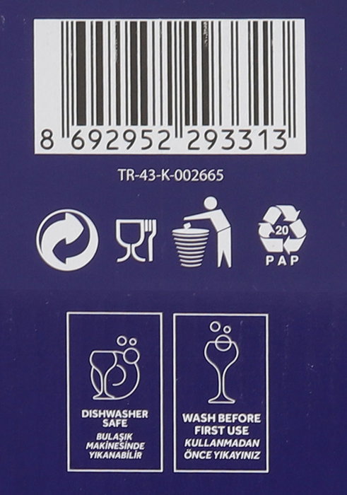 LAV Set 6 Vasos "Wave" 330 cc (4 Cajas)