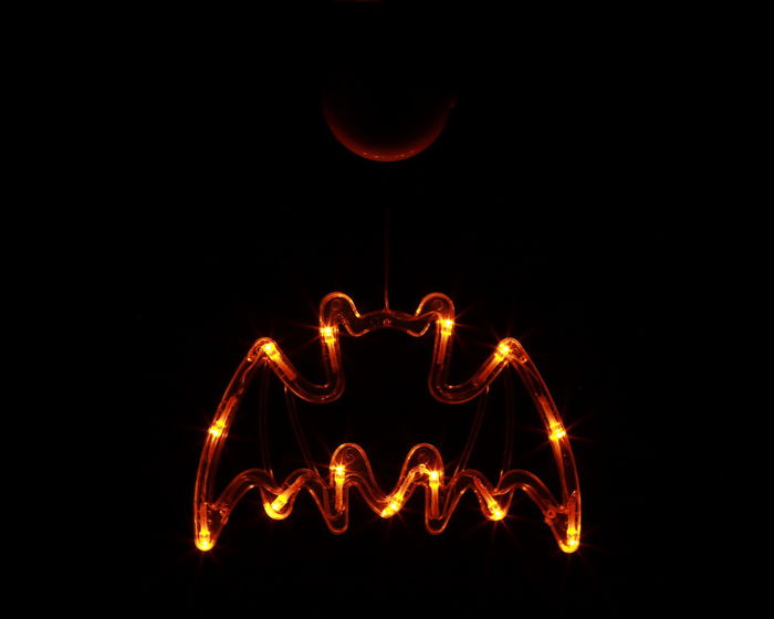 Decoración Murciélago Luminoso Halloween 30x20 cm con Ventosa Accesorio