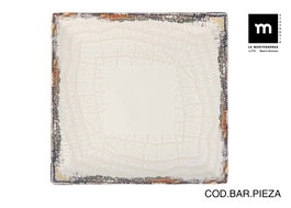 La Mediterranea Plato Llano 24 x 24 cm Albus Elite Brillo (6 Unidades)