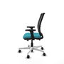 PIQUERAS Y CRESPO Silla de oficina Haches con mecanismo Sincro/Traslack, Turquesa y Negro