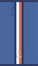 Toalla de Playa Secaneta Portals Azul marino 90 x 165 cm Jacquard