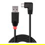 LINDY Cable USB 2.0 A a Micro-B 2 metros con ángulo de 90 grados