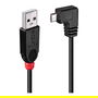 LINDY Cable USB 2.0 A a Micro-B 2 metros con ángulo de 90 grados