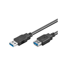 Goobay Cable de Extensión USB 3.0 SuperSpeed de 1,8 m, Negro