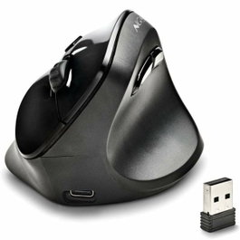 NGS EVO Moksha Ratón Vertical Ergonómico Inalámbrico Negro