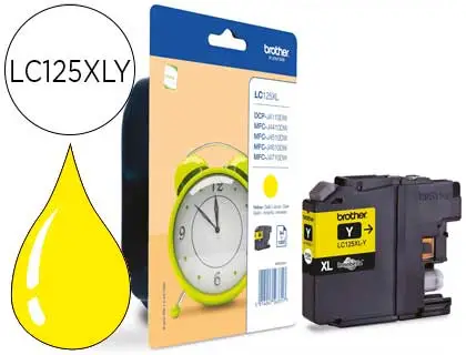 Brother Cartucho de Tinta LC125XLYBP Amarillo