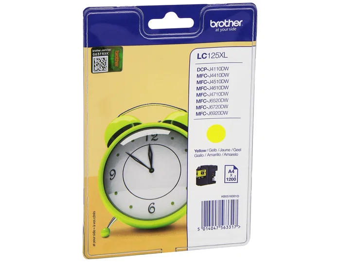Brother Cartucho de Tinta LC125XLYBP Amarillo