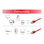 EQUIP Cable de parcheo Cat6a F/FTP 2xRJ45 10.00m Rojo Slim LSZH