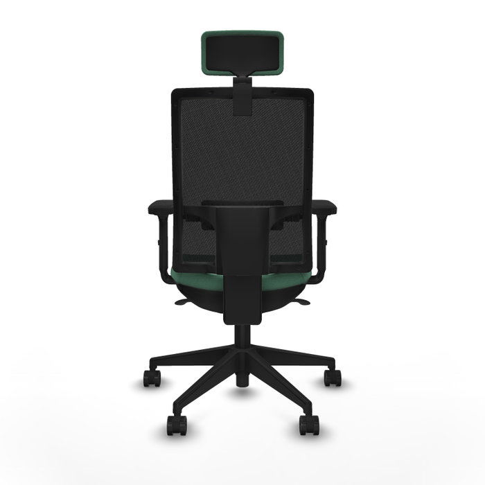 PIQUERAS Y CRESPO Silla de oficina Horna con Mecanismo Sincro, Verde esmeralda y Negro