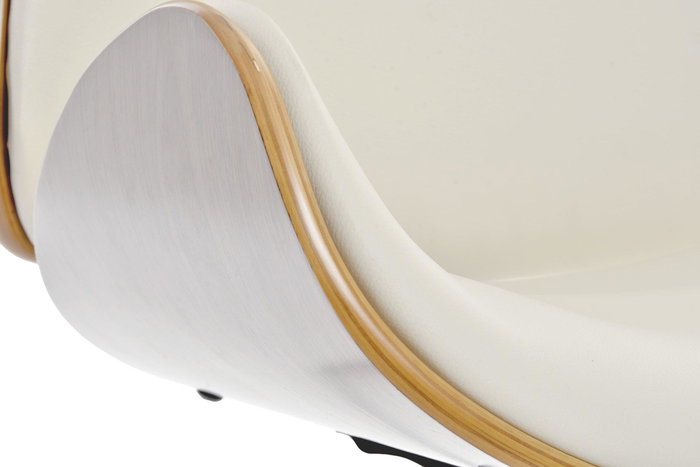 DKD Home Decor Silla White office Crema Marron 58.5 x 98 x 52 cm