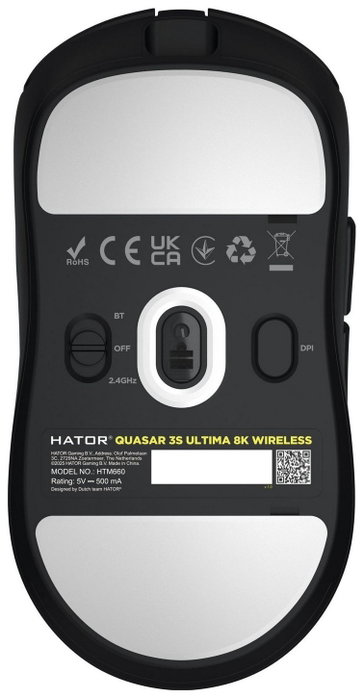 Hator Quasar 3S Ultima Ratón Gaming Inalámbrico 30000 DPI Óptico Negro USB-C Hator Quasar 3S Ultima Ratón Gaming Inalámbrico 30000 DPI Óptico Negro USB-C