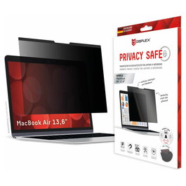 Displex Privacy Safe Filtro de Privacidad para MacBook Air 13,6", Anti-Reflejo, Filtro Luz Azul 98%, Magnético, Compatibilidad Apple