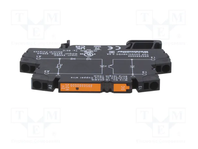 WEIDMÜLLER Relé de semiconductor monofásico 24VDC 0,5A NO WEIDMÜLLER Relé de semiconductor monofásico 24VDC 0,5A NO