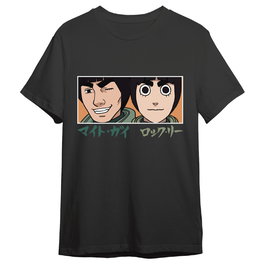 PIERROT Camiseta Naruto Shippuden Guy Sensei Rock Lee Eyes, Algodón 165 g, Talla L, Adulto