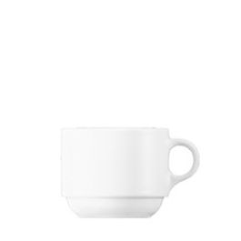 LANGENTHAL CITY Taza de té 22 cl, Colección CITY/EMBAJADOR - Vajilla blanca, taza apilable, 6.5 cm de alto (Set de 6)
