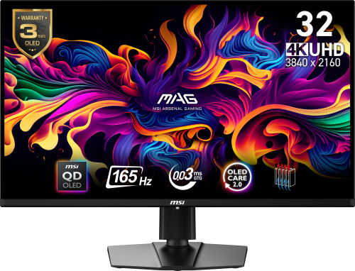 MSI MAG 321UP QD-OLED Monitor Gaming 32 pulg 4K UHD