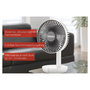Unold Breezy Ventilador de Mesa con Batería, Blanco