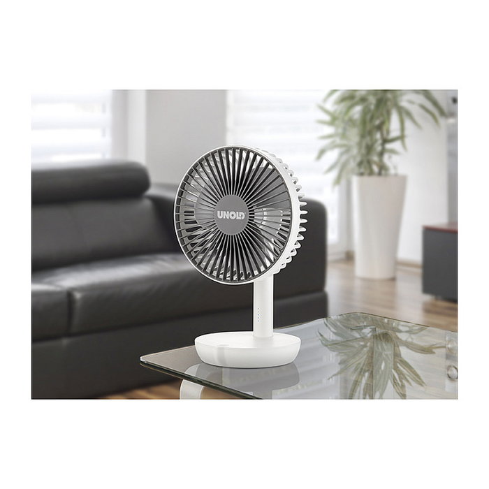 Unold Breezy Ventilador de Mesa con Batería, Blanco Unold Breezy Ventilador de Mesa con Batería, Blanco