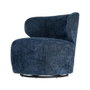 Sillón Giratorio Azul Tejido-Madera 73 X 68 X 74 cm