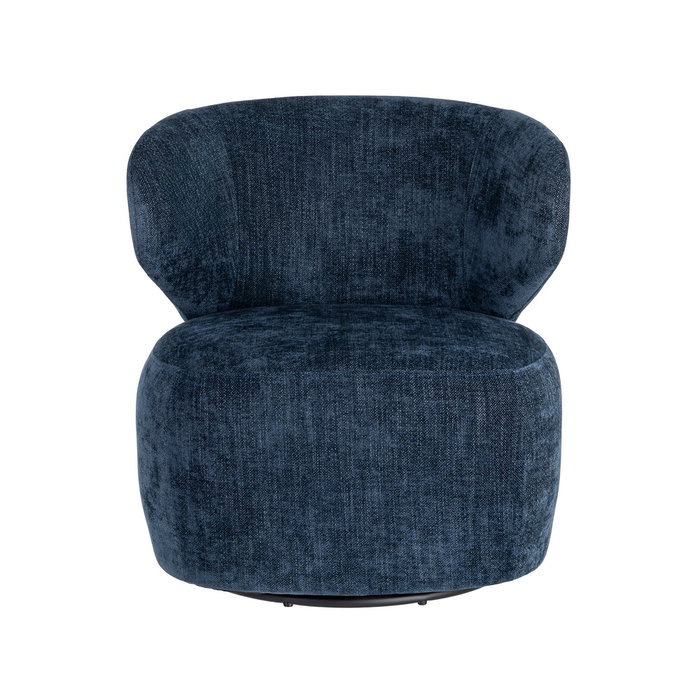 Sillón Giratorio Azul Tejido-Madera 73 X 68 X 74 cm Sillón Giratorio Azul Tejido-Madera 73 X 68 X 74 cm