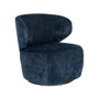 Sillón Giratorio Azul Tejido-Madera 73 X 68 X 74 cm