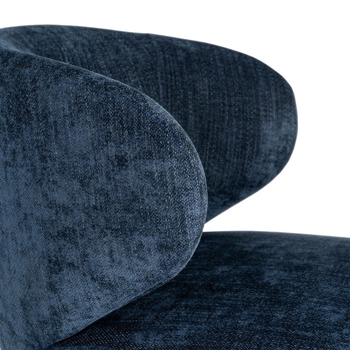 Sillón Giratorio Azul Tejido-Madera 73 X 68 X 74 cm Sillón Giratorio Azul Tejido-Madera 73 X 68 X 74 cm