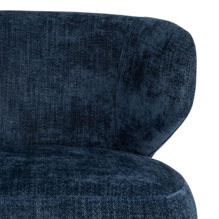Sillón Giratorio Azul Tejido-Madera 73 X 68 X 74 cm Sillón Giratorio Azul Tejido-Madera 73 X 68 X 74 cm