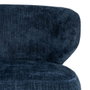 Sillón Giratorio Azul Tejido-Madera 73 X 68 X 74 cm