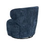 Sillón Giratorio Azul Tejido-Madera 73 X 68 X 74 cm